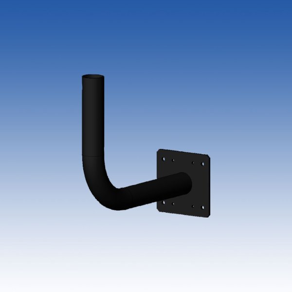 画像1: L字型ポール（2本）　ブラック／KP-30L(B) (1)